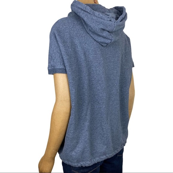 James Perse Sleeveless Hoodie Poncho Top in Gray - Picture 3 of 12